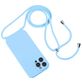 Mobigear Lanyard iPhone 14 Pro Coque avec cordon en Silicone - Baby Blue