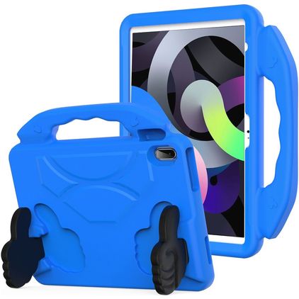Mobigear Thumbs Up Coque iPad 10 (2022) Coque de tablette pour enfants avec Poignée Enfants en EVA - Bleu