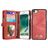 Caseme 008 Housse iPhone SE (2022) Etui avec Coque Détachable Porte-Monnaie - Rouge