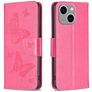 Mobigear Butterfly Housse iPhone 15 Plus Etui Porte-Monnaie - Magenta