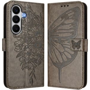 Mobigear Butterfly Housse Samsung Galaxy A27 Etui Porte-Monnaie - Gris