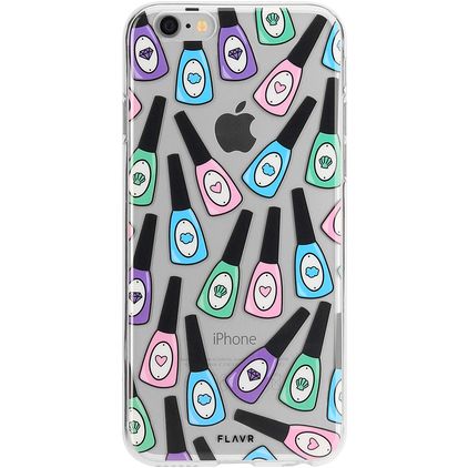 FLAVR iPlate Coque iPhone SE (2020) Coque arrière en TPU Souple - Nail Polish