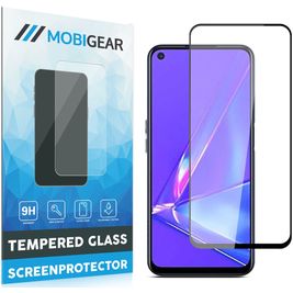 Mobigear Premium OPPO A92 Verre trempé Protection d'écran - Compatible Coque - Noir