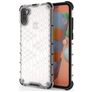 Mobigear Honeycomb Coque Transparente Samsung Galaxy A11 Coque arrière Rigide Anti-Chocs - Transparent