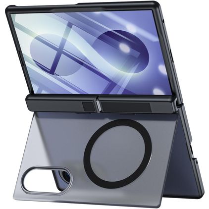 Mobigear Kickstand Coque Samsung Galaxy Z Fold 8 MagSafe Coque arrière Rigide Anti-Chocs avec Support Amovible - Noir