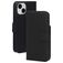 Mobiparts Wallet Housse iPhone 15 MagSafe Etui en Cuir Véritable Porte-Monnaie - Noir