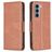 Mobigear Excellent Housse Motorola Moto G200 5G Etui Porte-Monnaie - Marron