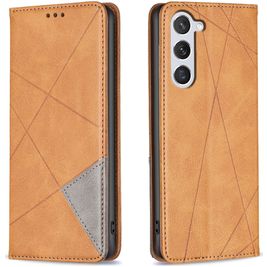 Mobigear Rhombus Slim Housse Samsung Galaxy S25 Etui - Cognac