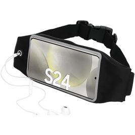 Mobiparts Comfort Fit Belt Brassard Téléphone Samsung Galaxy S24 Ceinture Coque de Sport en Neoprène - Noir