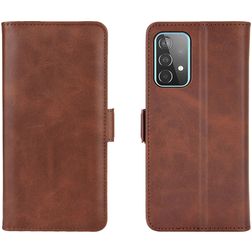 Mobigear Slim Magnet Housse Samsung Galaxy A52 Etui Porte-Monnaie - Marron