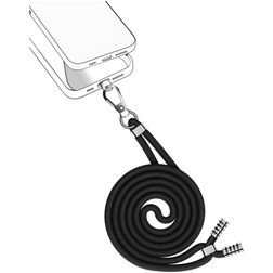 Valenta Lanyard - Cordon de téléphone universel ajustable - Noir