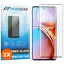 Mobigear Premium Motorola Edge 40 Pro Verre trempé Protection d'écran - Compatible Coque - Noir (Lot de 2)