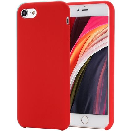 Mobigear Rubber Touch Coque iPhone 8 Coque arrière en Silicone - Rouge