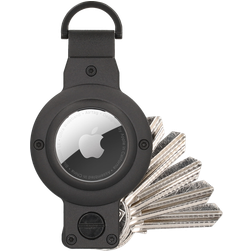 Valenta Key Oranizer Coque Apple AirTag Porte-clés en Aluminium - Noir