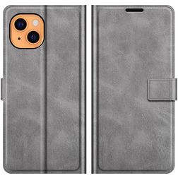 Mobigear Wallet Housse iPhone 13 Etui Porte-Monnaie - Gris