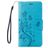 Mobigear Flowers Housse iPhone SE (2020) Etui Porte-Monnaie - Bleu