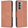 Mobigear Excellent Housse Motorola Moto G200 5G Etui Porte-Monnaie - Marron