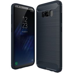Mobigear Brushed Slim Coque Samsung Galaxy S8 Coque arrière en TPU Souple - Bleu