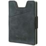 Valenta Card Case Alu + Money Strap - Porte Cartes en en Cuir véritable - 8 Cartes - Bleu