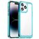 Mobigear Crystal Coque iPhone 14 Pro Max Coque arrière Rigide - Transparent / Turquoise