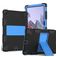 Mobigear ShieldStand Coque Samsung Galaxy Tab A8 10.5 (2021) Coque arrière en Plastique rigide,Silicone + Support Amovible - Noir / Bleu