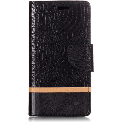 Mobigear Croco Housse Xiaomi Mi 8 SE Etui Porte-Monnaie - Noir