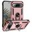 Mobigear Armor Ring Coque Google Pixel 9 Pro XL Coque arrière Rigide Anti-Chocs avec Anneau-Support - Rose doré