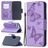 Mobigear Butterfly Housse iPhone 12 Pro Etui Porte-Monnaie - Violet