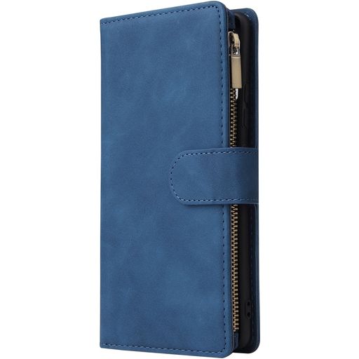 Mobigear Zipper Housse Samsung Galaxy S10 Lite Etui Porte-Monnaie - Bleu
