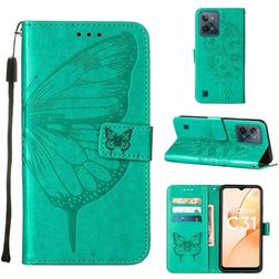 Mobigear Butterfly Housse Realme C31 Etui Porte-Monnaie - Vert