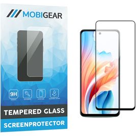 Mobigear Premium OPPO A38 Verre trempé Protection d'écran - Compatible Coque - Noir