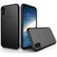 Mobigear Card Coque iPhone XS Coque arrière Rigide Anti-Chocs avec Porte-Cartes - Noir