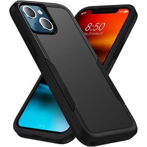 Mobigear Heavy Armor Coque iPhone 14 Coque arrière Rigide Anti-Chocs - Noir