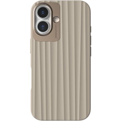 Nudient Bold Coque iPhone 16 MagSafe Coque arrière Rigide - Linen Beige