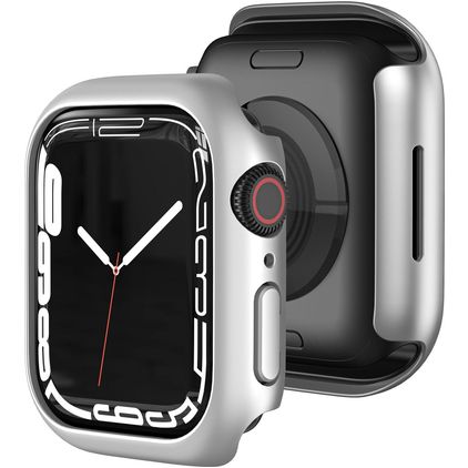 Mobigear Colors Coque Apple Watch - 45 mm Thin Coque Rigide - Argent