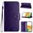 Mobigear Flowers Housse Samsung Galaxy A55 Etui Porte-Monnaie - Violet
