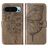 Mobigear Butterfly Housse Google Pixel 9 Etui Porte-Monnaie - Gris