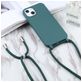 Mobigear Lanyard iPhone 16 Pro Coque avec cordon en Silicone - Vert