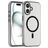 Mobigear Shockproof Coque iPhone 16 MagSafe Coque arrière en TPU Souple - Transparent / Noir
