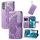 Mobigear Butterfly Housse Motorola Moto G52 Etui Porte-Monnaie - Violet