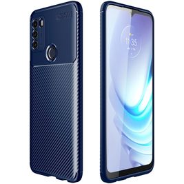 Mobigear Racing Coque Motorola Moto G50 Coque arrière en TPU Souple - Bleu