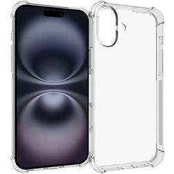 Mobigear Cushion Coque Transparente iPhone 16 Plus Coque arrière en TPU Souple - Transparent
