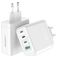 Mobilize Wall Charger 4 USB Chargeur Sans câble Power Delivery 140W - Blanc