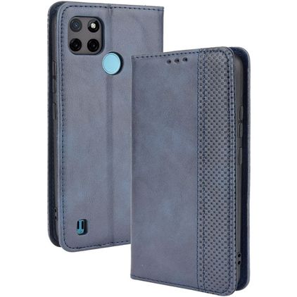 Mobigear Sensation Housse Realme C25Y Etui Porte-Monnaie - Bleu