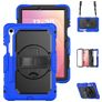 Mobigear SureGrip XGuard Coque Samsung Galaxy Tab S11 Coque arrière en Plastique rigide,Silicone + Porte-crayon + Bandoulière + Support Amovible - Dark Blue