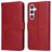 Mobigear Wallet Housse Samsung Galaxy S24 Plus Etui Porte-Monnaie - Rouge