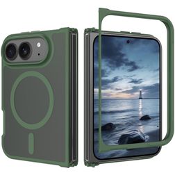 Mobigear Shockproof iPhone Duo MagSafe Plastique rigide Coque arrière - Vert foncé
