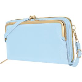 Antonio Fonzo Crossbody Clutch Snap Sac Téléphone - Large - Bleu