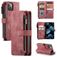 CaseMe C30 iPhone 13 Étui Portefeuille - Rouge