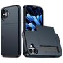 Mobigear Card Coque iPhone 18 Coque arrière Rigide Anti-Chocs avec Porte-Cartes - Bleu